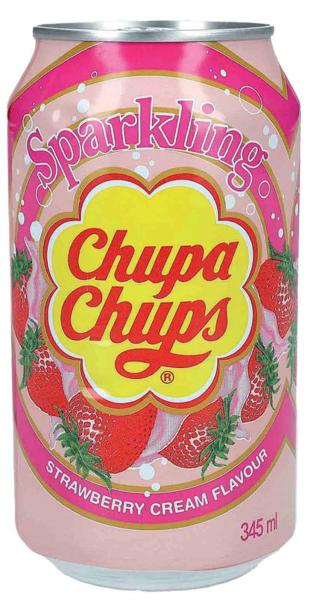 Chupa Chups Sparkling Strawberry & Cream 345ml